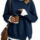 🍁Autumn Sale 50% OFF!👚Women's Loose Faux Two‑Piece Sweatshirt
