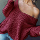 🔥2025 New Arrival-50% Off🌺Women's Plain Drop Shoulder V Neck Sweater