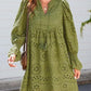 💖2025 NEW SALES🔥Women's Elegant Hollow Out Lace Ruffle Casual Mini Dress
