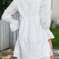 💖2025 NEW SALES🔥Women's Elegant Hollow Out Lace Ruffle Casual Mini Dress