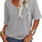⏰Clearance Sale-60% OFF✨Women's Solid Color V-Neck T-shirt