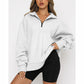🔥Last Day Promotion-50% OFF🤩Womens Zip-Up Dropped Shoulder Sweatshirt