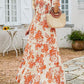 🌷Early Summer Sale-50% Off🌸2026 Summer Casual Floral Print Short Flutter Sleeve Crew Neck Smocked High Waist Flowy Maxi Dress