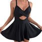 🌴Last Day Special Sale 60% OFF🩱Women's Cutout One Piece Skirt Swimsuit