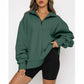 🔥Last Day Promotion-50% OFF🤩Womens Zip-Up Dropped Shoulder Sweatshirt