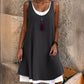 ⏰Last Day Sale 49% Off🧡Women's Casual Loose Sleeveless Fake Two Piece Tank Dress