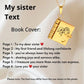 💌My Book Necklace for Daughter,Son or Lover🎁Birthday Day Gift Graduation Jewelry of Love