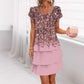 💃SUMMER HOT SALE 66% OFF🎁Multi-plant Floral Print Cascade Dress
