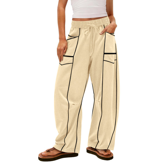 🎁New Arrival-50% Off👖Women's Casual Loose Drawstring Wide-Leg Pants