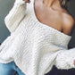 🔥2025 New Arrival-50% Off🌺Women's Plain Drop Shoulder V Neck Sweater