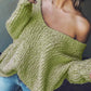 🔥2025 New Arrival-50% Off🌺Women's Plain Drop Shoulder V Neck Sweater