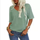 ⏰Clearance Sale-60% OFF✨Women's Solid Color V-Neck T-shirt