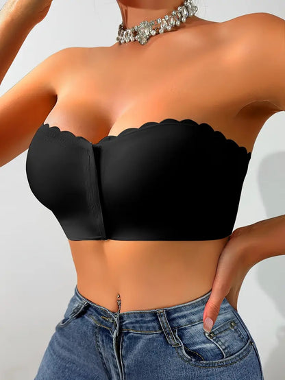 🔥Last Day 49% OFF❤️‍🔥Seamless Front Closure Strapless Bandeau Bra