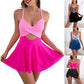🌴Last Day Special Sale 60% OFF🩱Women's Cutout One Piece Skirt Swimsuit