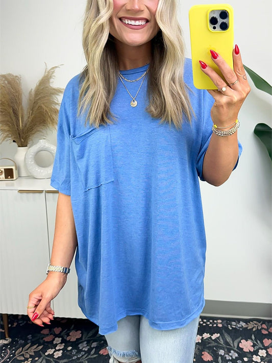 🍧Summer Hot Sale 50% OFF🔥Women's Raw Edge Boxy Tee