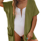 ⏰Early Autumn Sales 49% OFF🔥Women's Short Sleeve Pleated Lightweight Open Front Cardigan