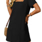 ✨Clearance Sale-50% Off👗Women's Casual Square Neck Pocket Short Sleeve Dress with Pockets