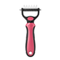🔥Last Day 50% OFF🔥Professional Double-Sided Pet Grooming Rake✨Undercoat Deshedding Tool for Dogs & Cats 🐶🐱