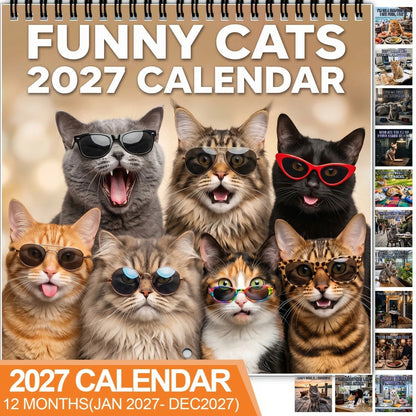 🐱2027 Funny Cats Wall Calendar – Sassy Cats & Hilarious Quotes