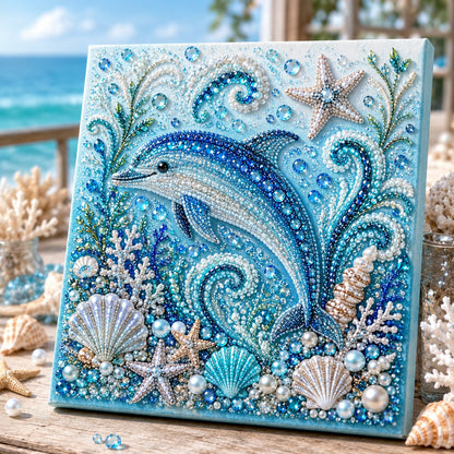 🌊LAST DAY SALE: Only £7.99🌊✨Ocean Theme Pearl Art DIY Kit – Relaxing DIY Craft to Create Stunning Coastal Artwork