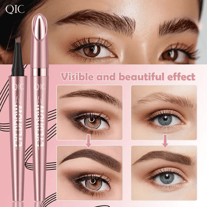 💞BUY 1 GET 1 FREE✨💧Waterproof Micro-Fork Eyebrow Pencil, Long-Lasting Brow Pen for Natural Hair-Like Strokes, 🌟Smudge-Proof Makeup Tool for Daily Use & Soft Glam