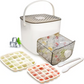 🎁2026 New Arrivals 50% OFF💥Essential for summer🥤🧊 Ice Cube Maker with Storage – 48 cubes at once, leak‑proof lid. Stackable, saves space. Includes ice scoop & tong.