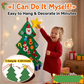 🎅Xmas Hot Sales - 50% OFF!🎄DIY Felt Christmas Tree for Kids✨32 Reusable Ornaments + Fairy Lights