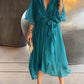 Stylish and elegant V-neck maxi dress