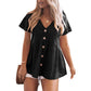 💖Last Day 50% OFF💖Women's Short Sleeve V Neck Ruffle Hem Blouse Top