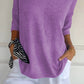 💥Clearance Sale-50% OFF🥰Women‘s Solid Color Knitted V-neck Top
