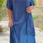 🌸Short Sleeve False Two-Piece Asymmetric Dress