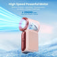 💨Mini Handheld Fan with LED Display| 🧊6 speeds, 10.7 hours of cool| Weighs nothing – goes anywhere