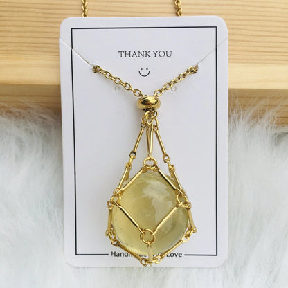 🔥2024 Crystal Stone Holder Necklace - Free (Crystal) Gift Included🎁