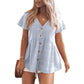 💖Last Day 50% OFF💖Women's Short Sleeve V Neck Ruffle Hem Blouse Top
