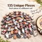 🎁60% OFF🧩135-Piece Morandi-Colored Cat Shaped Wooden Jigsaw Puzzle