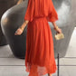 Stylish and elegant V-neck maxi dress
