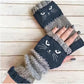 ❄️Winter Sale 60% Off🐾Cat Knitted Embroidery Fingerless Gloves