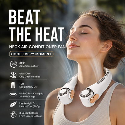 🥳2026 Summer Sale🥳💨 50% OFF!🍃Neck Air Conditioner Fan – Ultra‑quiet, 360° rotating, 3 speeds.