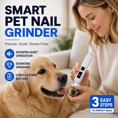 🥳2026 HOT SALE🐶💨Electric Pet Nail Grinder – Whisper‑quiet, 3‑step gentle grinding.