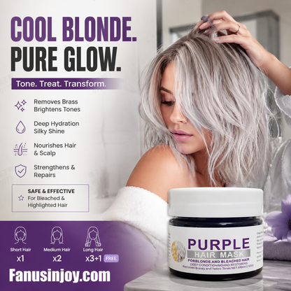 🪻Buy 2 Get 1 Free👱‍♀️Moisturizing Purple Hair Mask with Long-Lasting Scent