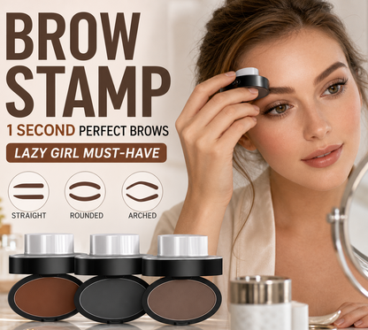 ✨Buy 1 Get 1 Free 🖌️50K+ Sold!!!🖤Eyebrow Stamp Powder Kit with Applicator Brush