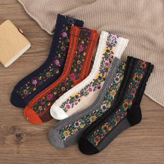 🌸Buy More Get More🌸Vintage Floral Cotton Socks