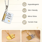 💌My Book Necklace for Daughter,Son or Lover🎁Birthday Day Gift Graduation Jewelry of Love