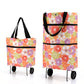 🛍️2-in-1 Foldable Shopping Cart – Carry More, Roll Easier