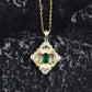 🔥 Italian Crafted Vintage Emerald Jewellery Set