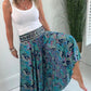 🔥Ethnic Paisley Print Elastic Patchwork-Waist Lightweight Pants🔥
