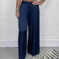 🔥Hot Sale🔥Stylish Drawstring Waist Straight Leg Smooth Loose Trousers with Pockets