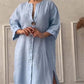 ⏰Limited Sale-50% Off!👗Casual Breathable 3/4 Sleeves V-Neck Dress