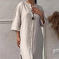 ⏰Limited Sale-50% Off!👗Casual Breathable 3/4 Sleeves V-Neck Dress