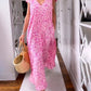 ⭐Summer Sale 48% OFF⭐ Long V-neck dress with short sleeves